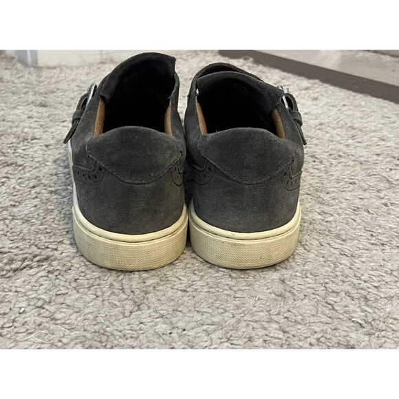 Frye Size 7M Gemma Grey Kiltie Buckle Suede Loafer Shoe - Picture 7 of 13